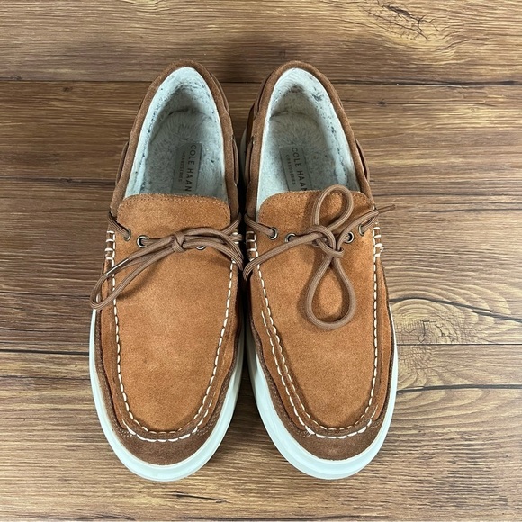 Cole Haan Grandpro Rally Brown Suede Moccasins Slippers Men’s Size 10 - Picture 7 of 11